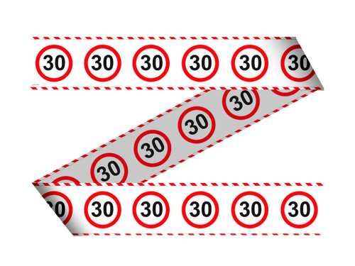 Banner szalag Tiltó tábla 30st - 15 m - 1 db.