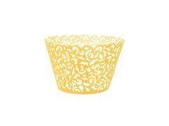 Arany áttört cupcake liners - 10 db.