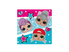 LOL Surprise szalvéták - 25 cm - 16 db.