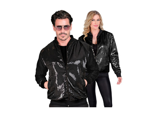 Party flitteres kabát - bomber - fekete