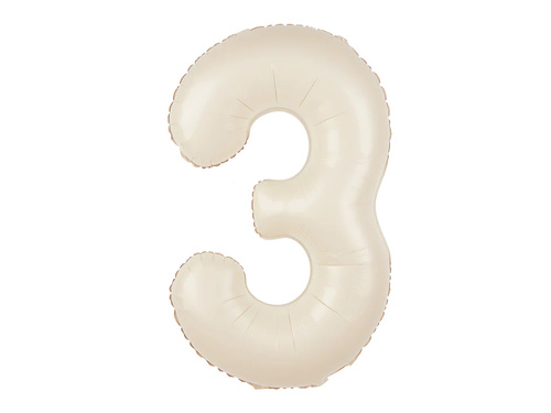Fólialufi krémszínű lufi 3 - 100 cm - 1 db.
