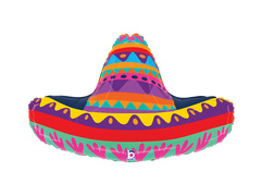 Mexikói sombrero fólialufi - 81x50 cm - 1 db.