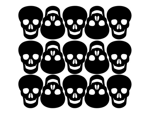 Halloween koponya konfetti - 15 db.