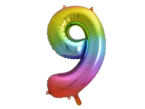 9-es számú szivárványos fólialufi - 85 cm - 1 db.