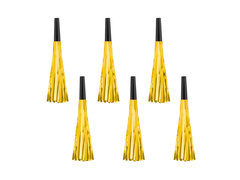 Trombitasípok kitekert bojtokkal arany - 6 db