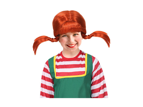 Piros lány paróka hajlítható copfokkal