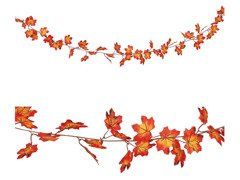 Narancssárga levél füzér - 190 cm - 1 db.