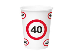 Papírpoharak születésnapokra Ban 40. jel - 250 ml - 8 db.