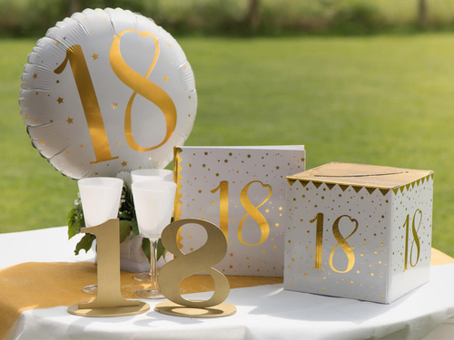 Borítékos doboz üdvözlettel, ajándék 18. születésnapi bulira - 1 db.