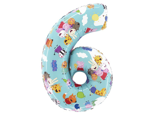 6-os számú Peppa Pig fólialufi - 49x72 cm - 1 db.