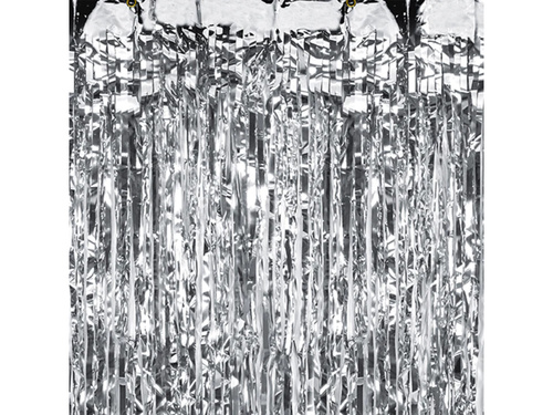 Függöny - ezüst ajtófüggöny - 100 x 250 cm