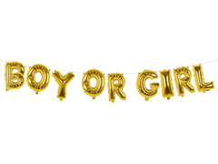 Fiú vagy lány arany füzéres fólialufi - 4 m - 1 szett