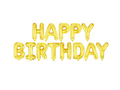 Boldog születésnapot fólia léggömb - arany