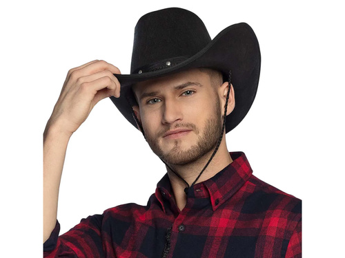 Fekete cowboy kalap - 1 db.