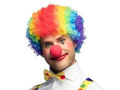 Afro bohóc paróka többszínű - 1 db.