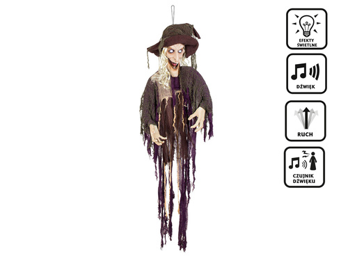 Boszorkány akasztós dekoráció - 170 cm - 1 db.