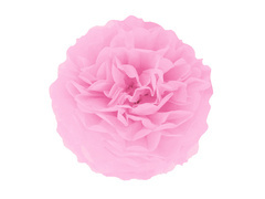 Függő pom pom virág dekoráció - világos rózsaszín - 35 cm - 1 db.