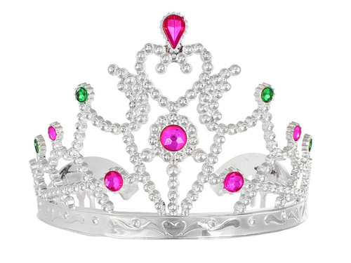 Hercegnői tiara ezüst tiara strasszkövekkel - 1 db.