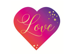 Szerelem ombre szív szalvéták - 33 cm - 10 db.