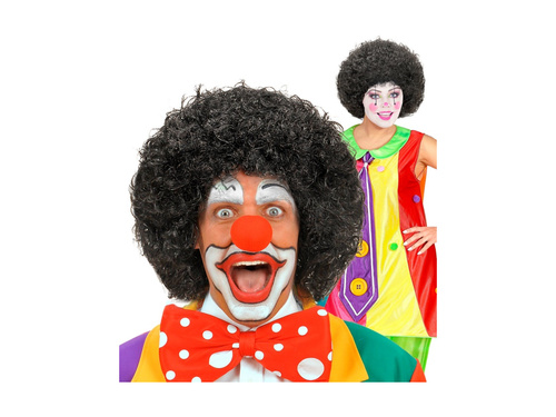 Fekete bohóc paróka afro haj