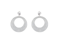 Clip fülbevaló Ezüst csillogó körök