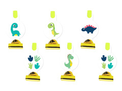 Sípoló trombiták kibontják a Vidám dinoszauruszokat - 6 db