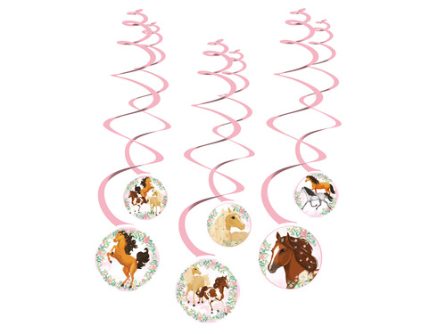Akasztós dekoráció Gyönyörű lovak - 6 db.