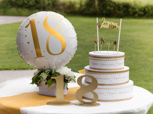 Egyes számú arany asztali dekoráció - 1 db.