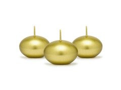 Fémezett lebegő gyertya, 40 mm, arany színű