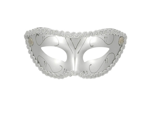 Ezüst farsangi maszk - 1 db.