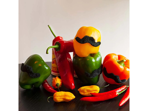 Öntapadós bajusz - fekete - 5 db.