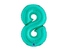 8-as számú türkiz fólialufi - 14" - 1 db.