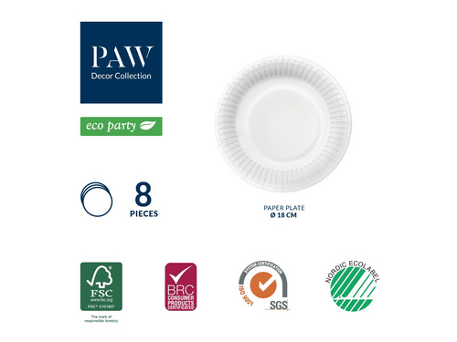 Egyszarvú születésnapi papírtányér - 18 cm - 8 db.