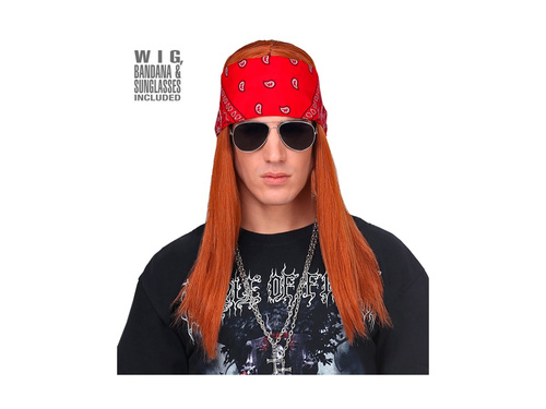 Axel paróka kendővel és szemüveggel