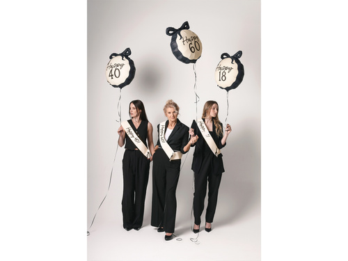 Bézs színű szíj Happy 40 felirattal - 1 db.