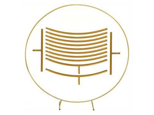 Arany kerek lufi állvány - 200 cm - 1 db.