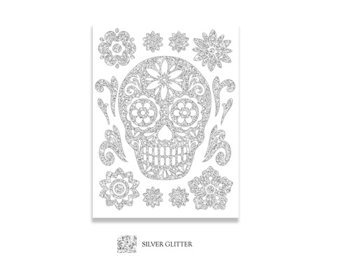 Cukorkoponya csillámos matricák Halloweenre - 1 db.