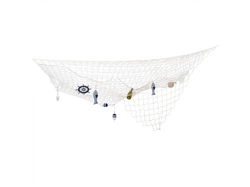 Függő halászháló dekoráció - 300 x 300 cm - 1 db.