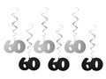 Függő dekoráció örvények 60. születésnap - 6 db.