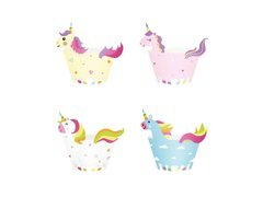 Cupcake liners Unicorn - 8 db.