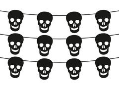 Halloween füzér - Koponyák - 500 cm