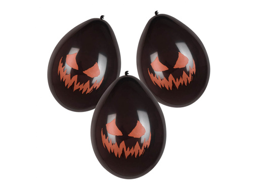 Ijesztő tök latex lufi - 25 cm - 6 db.