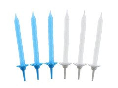 Születésnapi gyertyák kék és fehér - 24 db.