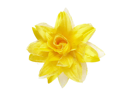 Hawaii virágos kitűző sárga - 1 db.