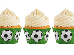 Cupcake liners Football - 6 db.