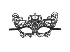 Csipke maszk fekete - 1 db.