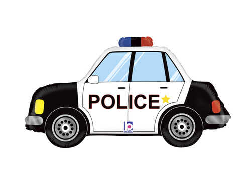 Rendőrségi rádióautó fólialufi - 86 cm - 1 db.