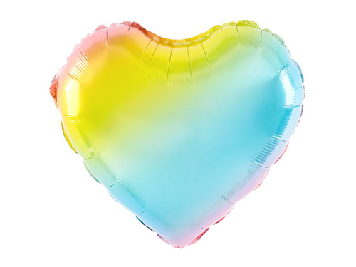 Színes szív fólialufi - 45 cm - 1 db.