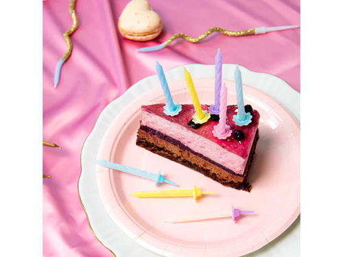 Színes születésnapi gyertyák - 6 cm - 12 db.