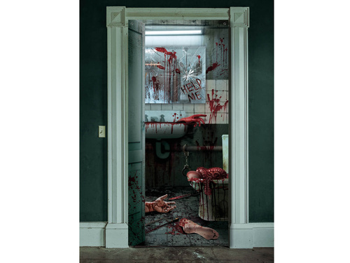 Halloween Véres WC ajtódísz - 1 db.